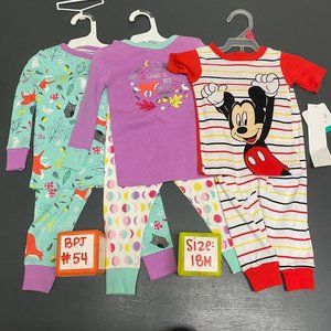 DISNEY Toddler GIRL PJs 3Pairs (BPJ50)